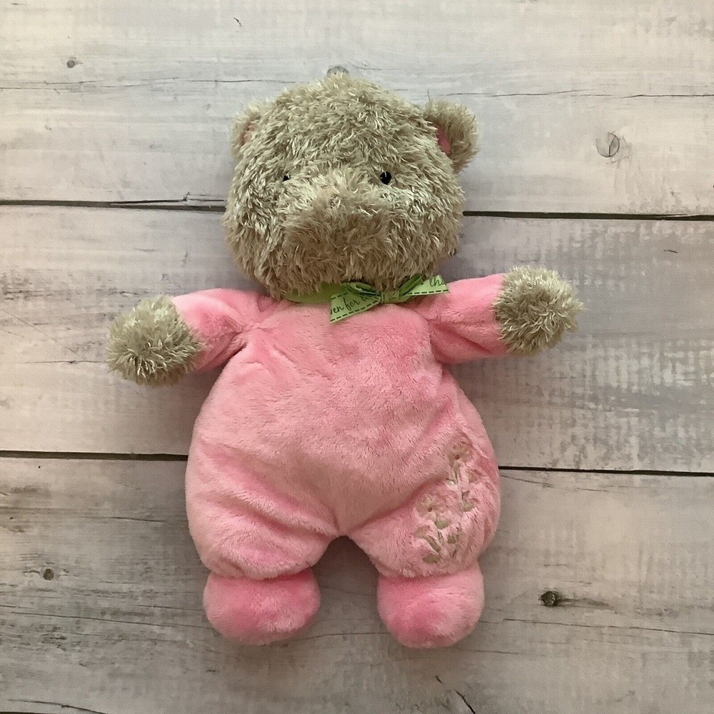 Carter's Child Of Mine Bear Stuffed Plush Animal Pink Thank Heaven For Babies